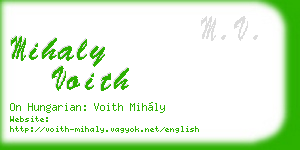 mihaly voith business card