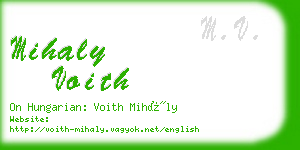 mihaly voith business card